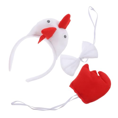 INOOMP Lustiges Huhn Kostüm Set mit Weißem Hahn Haarreifen und Teiliges Tier Kopfband Zubehör für Erwachsene für Ostern Cosplay und Festlichkeiten INOOMP Lustiges Huhn Kostüm Set mit Weißem Hahn Haarreifen und Teiliges Tier Kopfband Zubehör für Erwachsene für Ostern Cosplay und Festlichkeiten von INOOMP
