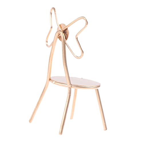 INOOMP Mini Möbel Modellhaus Puppenbett Miniaturen Spielzeugmodelle Kleinkindermöbel Bezaubernde Puppenmöbel Miniaturstuhl Für Figuren Kinderbedarf Mini Schlafzimmer von INOOMP