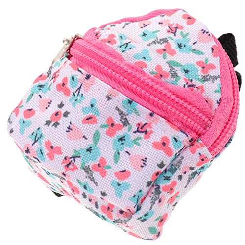 INOOMP Mini Puppenrucksack aus Polyester Leicht Langlebig und Perfektes Zubehör für Puppenfotografie und Dekoration Mini Backpack für Doll Accessories für Kreative Rollenspiele von INOOMP