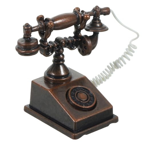INOOMP Mini-Retro-Telefon Antiquität wählen kinderspielzeug Miniatur-Telefonfigur Mini-Musikinstrumentenmodelle Mini - Telefon-Schreibtisch-Ornament Legierung Brown INOOMP Mini-Retro-Telefon Antiquität wählen kinderspielzeug Miniatur-Telefonfigur Mini-Musikinstrumentenmodelle Mini - Telefon-Schreibtisch-Ornament Legierung Brown von INOOMP