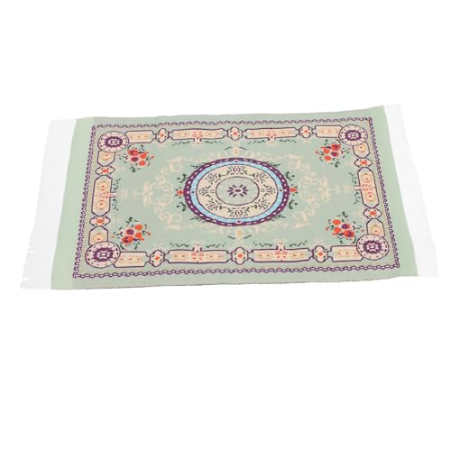INOOMP Mini-Teppich Miniatur Bereich Klein Kindergarten Puppe Teppich Teppich Dekoration Teppiche Fußmatte Mini-Vintage-bodenteppich Mini House Prop Polyester von INOOMP