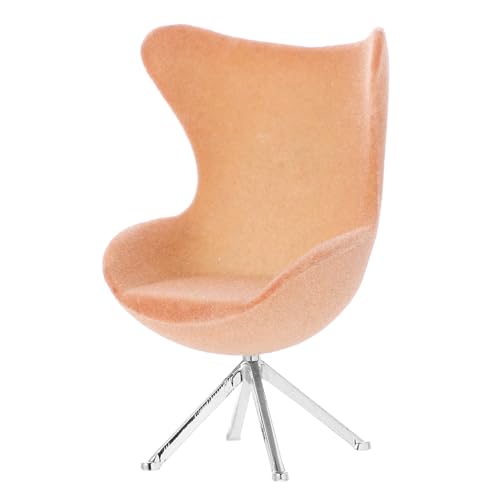 INOOMP Mini -simuliertes Flockensofa High Rückenstuhl Miniaturmöbel Puppenstubenmöbel Mini-Stuhl Miniatur-stuhlmodell Puppenhausmöbel Möbelmodell Kunststoff Brown von INOOMP