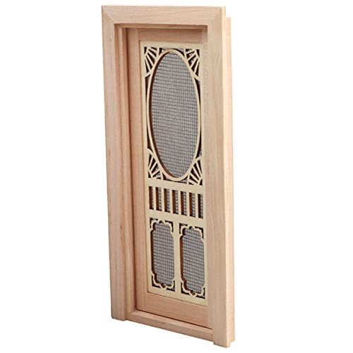 INOOMP Miniatur-Simulationstür Miniaturen Szene Zubehör Puppe Minitür Miniatur-Hohlholztür Miniaturtür Mini House Accessory winzige Holztür winzige Tür von INOOMP