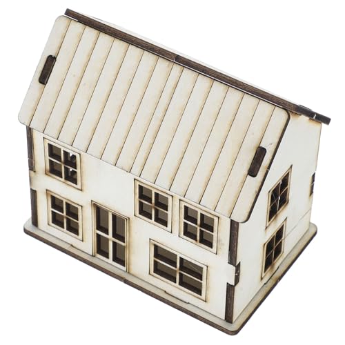 INOOMP Miniaturhaus Basteln Bastelset Weihnachtsdorf Selber Machen Weihnachtshaus-dorfdekoration Blockhaus Selbst Bauen Miniatur-hütte Für Puppenhaus Mikrolandschaftsdekoration Beige Holz INOOMP Miniaturhaus Basteln Bastelset Weihnachtsdorf Selber Machen Weihnachtshaus-dorfdekoration Blockhaus Selbst Bauen Miniatur-hütte Für Puppenhaus Mikrolandschaftsdekoration Beige Holz von INOOMP