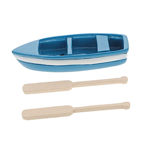 INOOMP Modellboot Ornamente Dekoration Kleine Landschaftsfiguren Miniatur Bootspaddel Nautisches Boot Modell Heimdekoration Küstenminiaturen Themensimulation Requisite von INOOMP