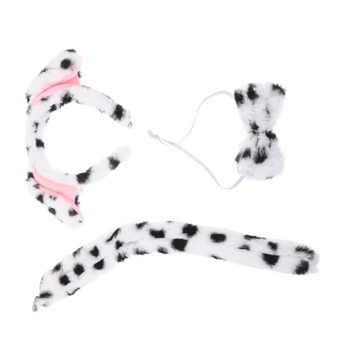 INOOMP Niedliches Teiliges Hundekostüm mit Flecken Plüsch Ohren Verstellbarem Cosplay Haarband Fliege und für Halloween Karneval Bühnenauftritte und Partyspaß INOOMP Niedliches Teiliges Hundekostüm mit Flecken Plüsch Ohren Verstellbarem Cosplay Haarband Fliege und für Halloween Karneval Bühnenauftritte und Partyspaß von INOOMP