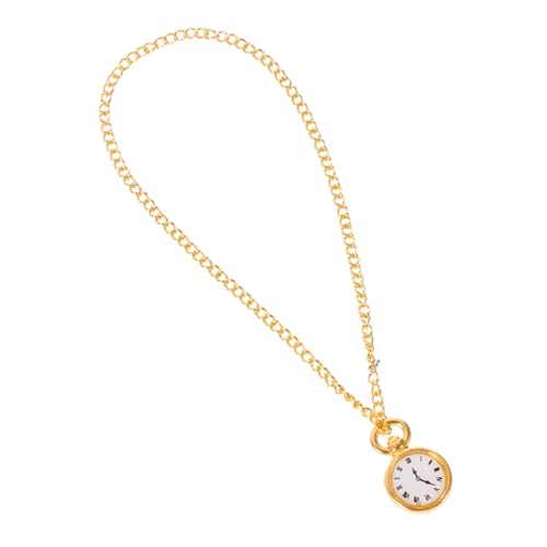 INOOMP Nostalgischer Mini -Hangetisch Stilvoll Antiquität Vintage Quarzuhren kleine Taschenuhr Puppe Miniatur-Haustaschenuhr Taschenuhr mit Kette tragbare Taschenuhr Legierung Golden von INOOMP