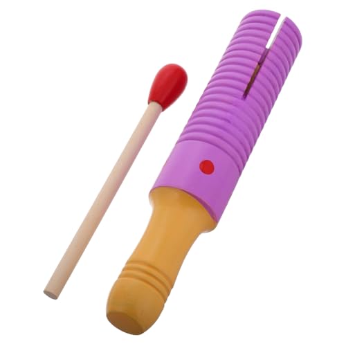 INOOMP Orff-Instrument Musik Montessori Holzspielzeug Guiro -Instrument Musikspielzeug Lernspielzeug Aus Holz Musiktafel Aus Holz Holzpercussionsinstrument Gummi von INOOMP