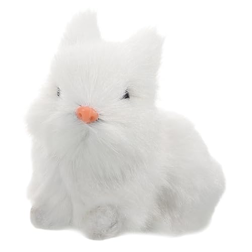 INOOMP Ostern-simulationskaninchen Kaninchen Gefüllt Kaninchen-wohndekoration Kuscheltiere Für Teenager Riesige Kuscheltiere Osterrealistisches Tier Osterfigur Plüsch Weiß von INOOMP