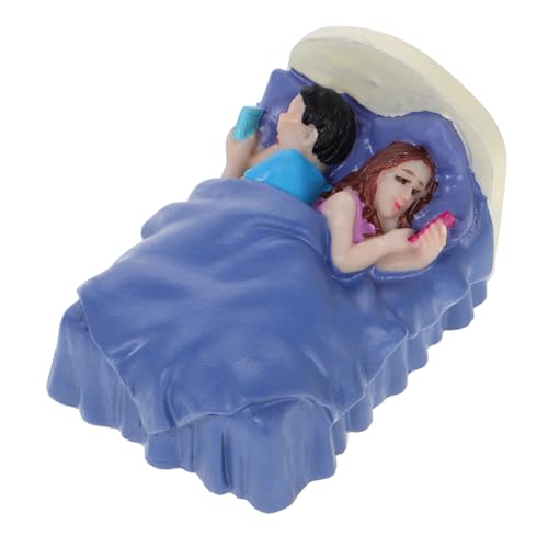 INOOMP Paarfiguren Dem Bett Hochrealistisches Puppenhaus mit Smartphones für Schlafzimmer und Kreative Spielwelten Fördert Kommunikation und Fantasie INOOMP Paarfiguren Dem Bett Hochrealistisches Puppenhaus mit Smartphones für Schlafzimmer und Kreative Spielwelten Fördert Kommunikation und Fantasie von INOOMP
