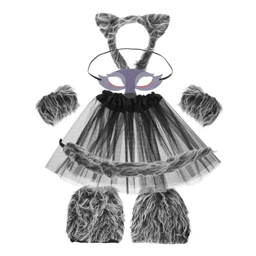 INOOMP Wolf Kostüm Zubehör Set Für Junge Mädchen Teiliges Set Mit Ohren Handschuhen Und Maske Für Halloween Kostümpartys Und Rollenspiele Bequem Und Langlebig von INOOMP