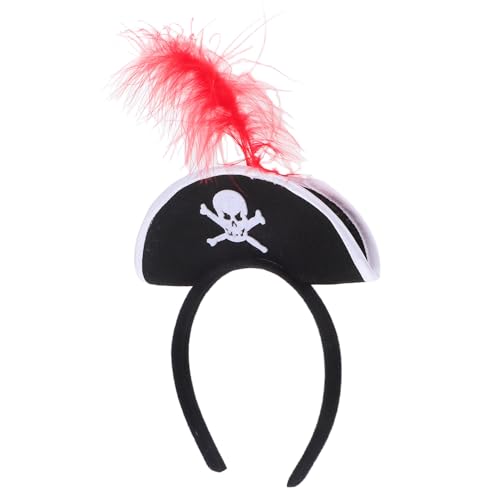 INOOMP Piratenhut-Stirnband Halloween Party Kopfbedeckung Zubehör für Halloween-Partys Kostümzubehör für Rollenspiele Piraten Kostüm Stirnband Piratenhut rot von INOOMP