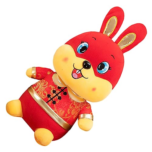 INOOMP Plüsch Hase Kuscheltier Traditionellem Chinesischen Design Süße Stoffpuppe Rabbit Plush Doll Glücksbringer für zum Neujahr INOOMP Plüsch Hase Kuscheltier Traditionellem Chinesischen Design Süße Stoffpuppe Rabbit Plush Doll Glücksbringer für zum Neujahr von INOOMP