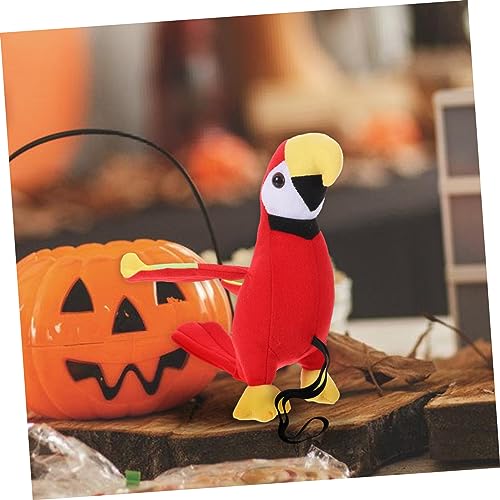 INOOMP Plüschpiraten Parrot Schulter Deko mit Augenmaske Teiliges Halloween Kostüm Leicht Tragbares Piraten Accessoire für Party und Cosplay von INOOMP