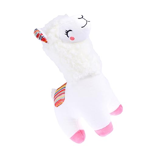 INOOMP Plüschtier Alpaka -Puppe Stofftierpuppe Alpaka-Schmuck gefüllte Alpaka-Puppe Baumwolle Weiß INOOMP Plüschtier Alpaka -Puppe Stofftierpuppe Alpaka-Schmuck gefüllte Alpaka-Puppe Baumwolle Weiß von INOOMP
