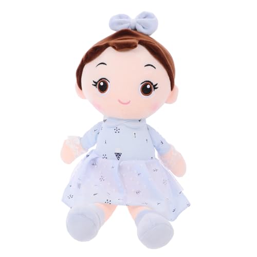 INOOMP Puppe für 1-jähriges Mädchen Stoffmädchen Cartoon-Mädchen Mädchenpuppe Puppen für 1-jährige Mädchen Weiche Babypuppe für Kleinkinder von 1–3 Jahren Plüsch Blue von INOOMP