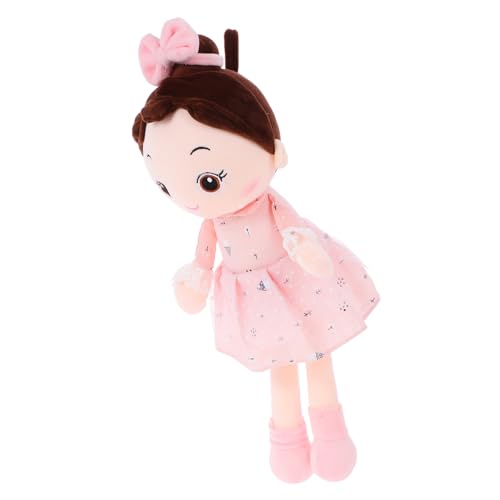 INOOMP Puppe für 1-jähriges Mädchen ausgestopfte Mädchenpuppe Stoffmädchen Mädchen kleine Figuren Cartoon-Mädchenpuppe Kindermädchenspielzeug Mädchen Plüsch Rosa von INOOMP