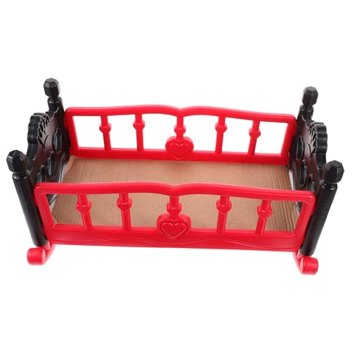 INOOMP Puppen-Shaker Dollhouse Schlafzimmermöbel Miniatur-Puppenhauszubehör Puppenhaus-Miniaturen -Babybett Mädchen Hausspielzeug Plastik rot INOOMP Puppen-Shaker Dollhouse Schlafzimmermöbel Miniatur-Puppenhauszubehör Puppenhaus-Miniaturen -Babybett Mädchen Hausspielzeug Plastik rot von INOOMP