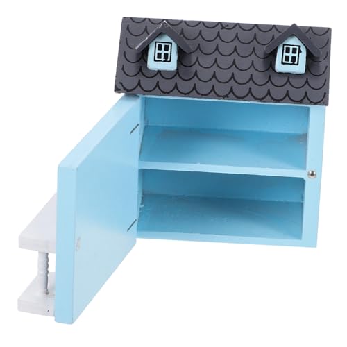 INOOMP Puppenhaus Dekorationen Mini- kleines Weltspielzeughaus Miniaturhäuser Mini Toy House Modellhaus aus Holz Miniaturhaus-Modellbausatz kleines Spielzeughaus DIY Miniaturhaus Blau INOOMP Puppenhaus Dekorationen Mini- kleines Weltspielzeughaus Miniaturhäuser Mini Toy House Modellhaus aus Holz Miniaturhaus-Modellbausatz kleines Spielzeughaus DIY Miniaturhaus Blau von INOOMP