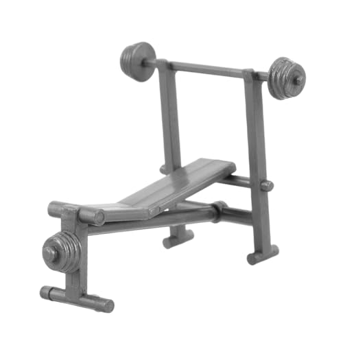 INOOMP Puppenhaus Fitnessgeräte DIY Miniatur Workout Spielset Lebensechte Hantelspielzeuge Hantelbank Für Das Puppenhaus Miniaturdekor Zu Hause von INOOMP