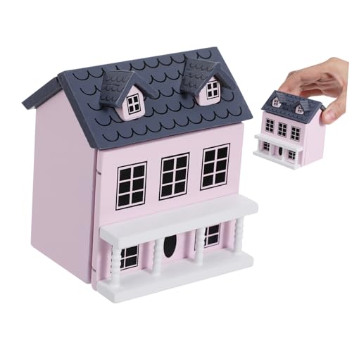INOOMP Puppenhaus Puppenhäuser Dekoration Putz Kabine winzig Modellhaus-Bausatz unbemalt kleines kleines Miniaturhaus Miniatur-Feenhaus Miniatur DIY Mini-Feenhaus Holz Rosa INOOMP Puppenhaus Puppenhäuser Dekoration Putz Kabine winzig Modellhaus-Bausatz unbemalt kleines kleines Miniaturhaus Miniatur-Feenhaus Miniatur DIY Mini-Feenhaus Holz Rosa von INOOMP