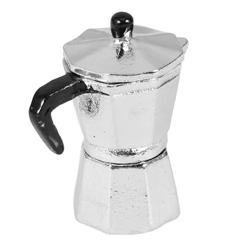 INOOMP Puppenhaus -kaffeekanne Puppenhaus Kaffeekanne Küchenzubehör Vortäuschen Küche Kleine Kaffeekanne Miniatur-puppenhaus-Topf-Abdeckung Mini-hausbedarf Hausdeko Mini Legierung Silver von INOOMP