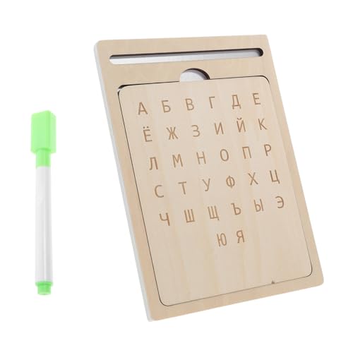 INOOMP Russisches Tracing Board für Kinder Holz Schreibtafel zum Nachzeichnen des Alphabets Lernspielzeug für Vorschulkinder Wiederverwendbare Übungstafel für Russische Buchstaben INOOMP Russisches Tracing Board für Kinder Holz Schreibtafel zum Nachzeichnen des Alphabets Lernspielzeug für Vorschulkinder Wiederverwendbare Übungstafel für Russische Buchstaben von INOOMP