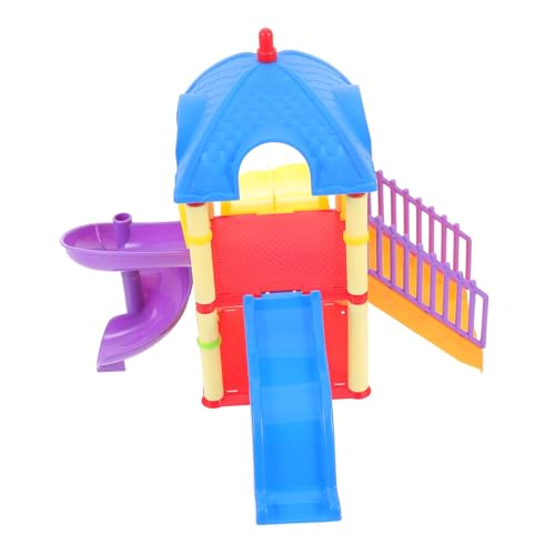 INOOMP Rutschenspielzeug gleiten Puppenhausverzierungen Minispielplatz Miniatur-Spielplatzmodelle Dollhouse Decor Puppenhaus-Ornamente kleine Spielplatzmodelle Abs von INOOMP
