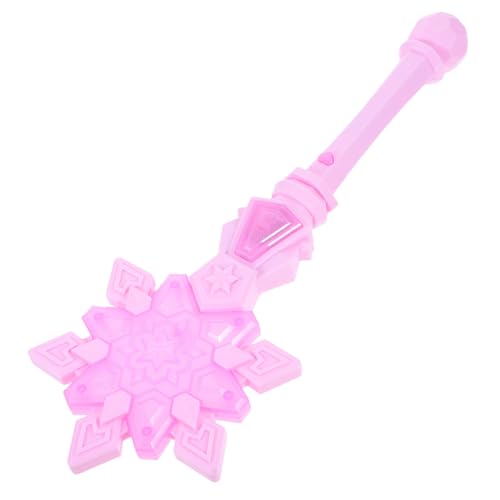 INOOMP Schnee Zauberstab Prinzessin Gastgeschenke Schneeflocken-glühstab Accessoires Beleuchten Weihnachtsschneeflockenstab Schneeflocken-zauberstäbe Feenstab Aufleuchten Rosa Plastik von INOOMP