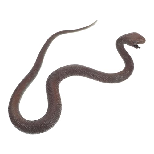 INOOMP Schwarzes Mamba -schlangenmodell Miniatur Schlangenfigur Lebensechte Schlange Lebensechtes Kotspielzeug Klapperschlange Kinderspielzeug Chocolate von INOOMP