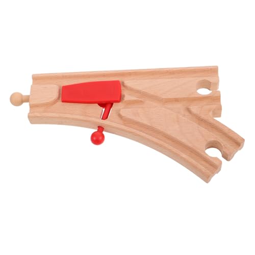 INOOMP Set Eisenbahnzubehör Gleisverbinder Eisenbahn Tischzubehör Eisenbahnzubehör Für Lernspielzeug Gleis Für Spielzeugeisenbahn Holzeisenbahn Gleiszubehör Beige Holz von INOOMP