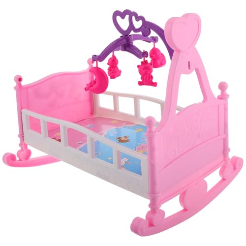 INOOMP Set Puppenschaukelbett Babypuppenbett Betten Modell Puppenhausmöbel Puppenhaus Schaukelbett Puppenhauszubehör Mini Puppenhausdekor Miniatur Puppenhausbettzubehör Kunststoff INOOMP Set Puppenschaukelbett Babypuppenbett Betten Modell Puppenhausmöbel Puppenhaus Schaukelbett Puppenhauszubehör Mini Puppenhausdekor Miniatur Puppenhausbettzubehör Kunststoff von INOOMP