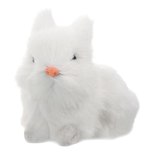 INOOMP Simulationskaninchen Kuscheltiere Kaninchenfigur Süßes Kuscheltier Kaninchen Heimdekoration Osterpuppen Entzückendes Kaninchen Simulations Häschen Kaninchen von INOOMP