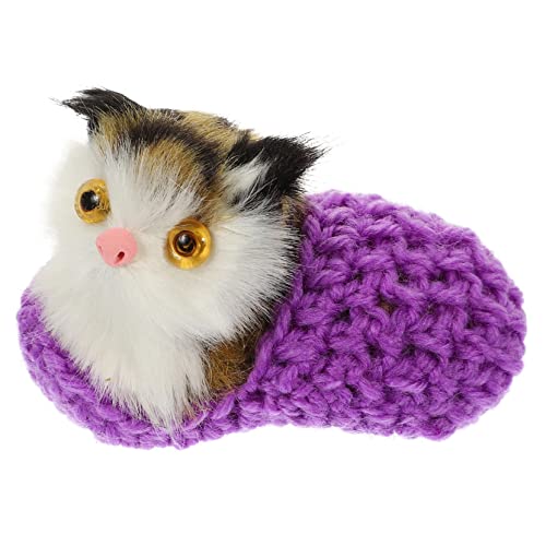 INOOMP Simulationskatzenspielzeug Katze Kuscheltier knuddelig Plüsch Simuliertes Katzenmodellspielzeug realistisches Kätzchen gefälschtes Katzenspielzeug Garn Violett INOOMP Simulationskatzenspielzeug Katze Kuscheltier knuddelig Plüsch Simuliertes Katzenmodellspielzeug realistisches Kätzchen gefälschtes Katzenspielzeug Garn Violett von INOOMP