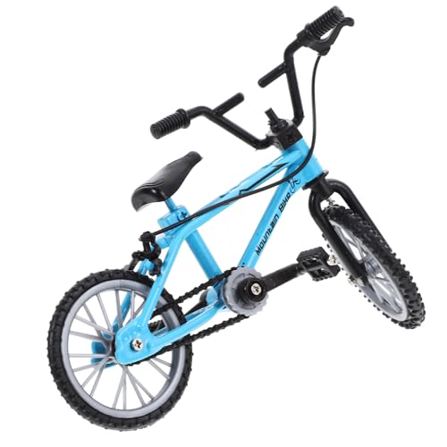INOOMP Simulationsrad Modellmaßstab Miniatur Puppenhaus Mini-Modell Zubehör Mini-Kunstfahrrad kleines Fahrrad Mini-Fahrrad Mini-Kunst-Mountainbike kleines Mountainbike Legierung Blue von INOOMP