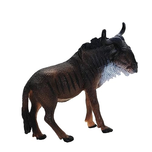 INOOMP Simulationstiermodell Mini-Gnus Miniatur-Gnus Gnusspielzeug Gnusfigur PVC Brown von INOOMP
