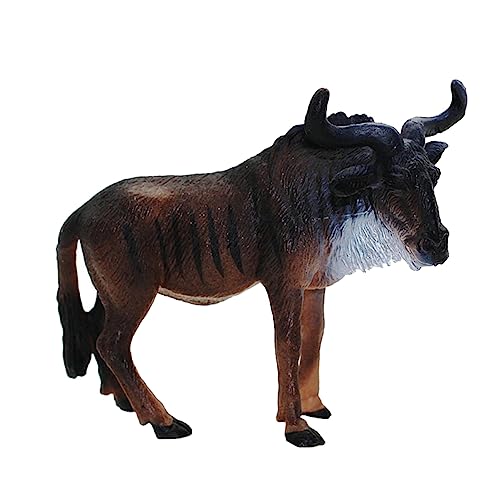 INOOMP Simulationstiermodell Miniatur-Gnus Gnusfigur Mini-Gnus Gnusspielzeug PVC Brown von INOOMP