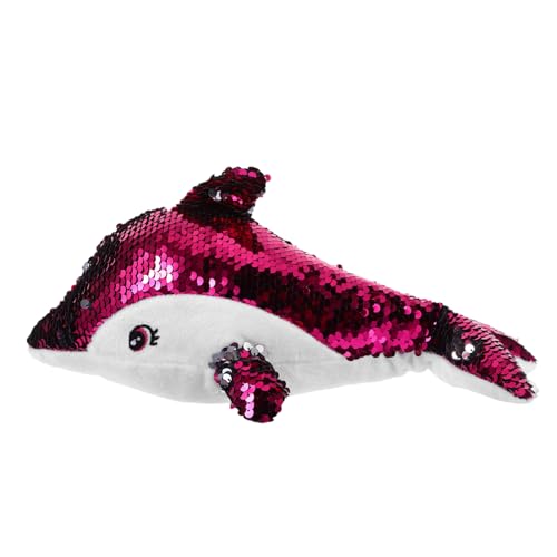 INOOMP Sofa -Dekoration Delphinpuppenspielzeug Simulationstierspielzeug Delphin-Puppe tierisches Plüschtier Delphin-Plüschpuppe ausgestopfter Pailletten Rosy von INOOMP