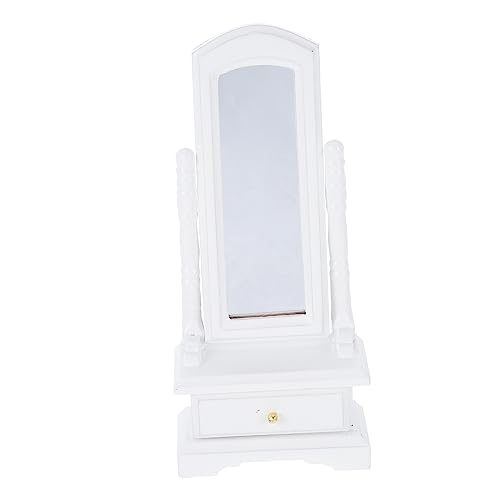INOOMP Spiegelmodell Möbel Zubehör für Puppenhäuser Mini-Puppen Miniatur Birke Weiß INOOMP Spiegelmodell Möbel Zubehör für Puppenhäuser Mini-Puppen Miniatur Birke Weiß von INOOMP