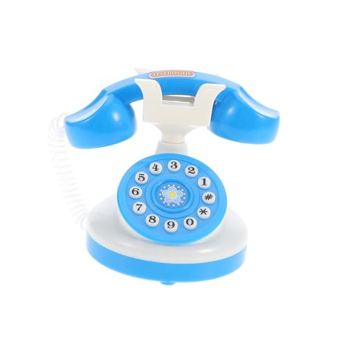 INOOMP Spielzeugtelefon für Kleinkinder Lernspielzeug Blau aus Kunststoff ohne Batterien Interaktives Rollenspieltelefon INOOMP Spielzeugtelefon für Kleinkinder Lernspielzeug Blau aus Kunststoff ohne Batterien Interaktives Rollenspieltelefon von INOOMP