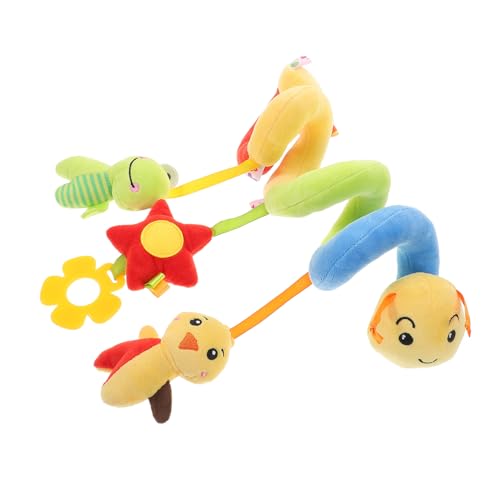 INOOMP Spielzeugdrehmaschine hängt puppenwagen Rassel Kinderwagen-Spiralspielzeug Strumpffüller für Neugeborene Autositzspielzeug für Babys Rasseln Plüsch von INOOMP