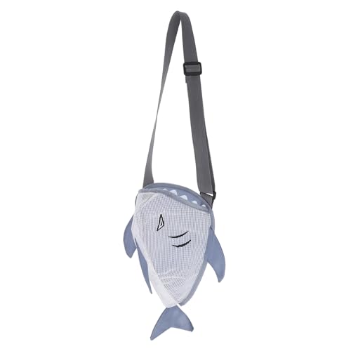 INOOMP Strandtasche Für Mesh-strandtaschen Aufbewahrungstaschen Für Den Strand Strandtasche Zum Sammeln Von Muscheln Strandmuscheltasche Kinderstrandtasche Grey Polyester von INOOMP