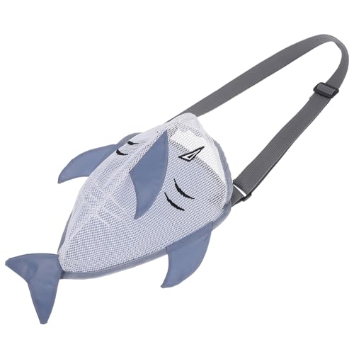 INOOMP Strandtasche Für Pool-spielzeugtasche Kindertragetaschen Für Mädchen Kinderstrandtasche Muschel Strandtasche Kleine Tragetaschen Für Mesh-strandtaschen Grey Polyester von INOOMP