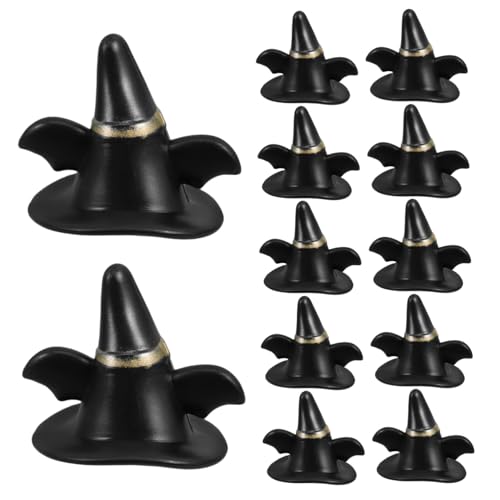 INOOMP Stück Mini-Elfenhut deko kleiner Hexenhut kleine Hüte für Pflanzen Miniatur -Top -Hüte böser Charme kleine Strickmützen zum Basteln Schneemann Bastelhüte Plastik Schwarz INOOMP Stück Mini-Elfenhut deko kleiner Hexenhut kleine Hüte für Pflanzen Miniatur -Top -Hüte böser Charme kleine Strickmützen zum Basteln Schneemann Bastelhüte Plastik Schwarz von INOOMP