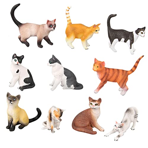 INOOMP Teiliges Miniatur Katzenmodelle Realistische Detailgetreue Dekofiguren Langlebig und für Katzenliebhaber und Kinderzimmerdekoration INOOMP Teiliges Miniatur Katzenmodelle Realistische Detailgetreue Dekofiguren Langlebig und für Katzenliebhaber und Kinderzimmerdekoration von INOOMP