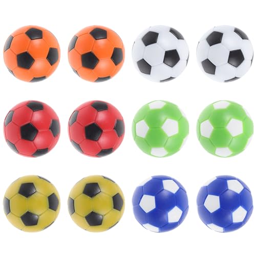 INOOMP Tischfußball-Tischfußball-Ersatzbälle 12 Stück 36 Mm Bunte Mini-Fußbälle Offizielle Tischspielbälle Tischfußball-Tischbälle von INOOMP