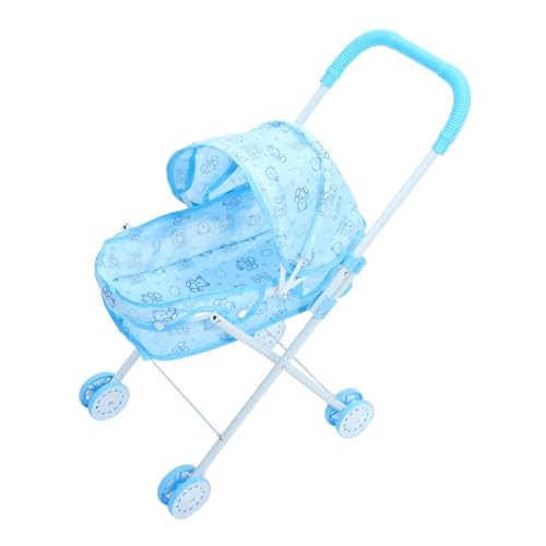 INOOMP Trolley- Puppenwagen Kinderwagen für Puppen Spielhauszubehör Kinderwagen beweglicher Kinderwagen Spiel Kinderwagen Eisenrahmen Himmelblau INOOMP Trolley- Puppenwagen Kinderwagen für Puppen Spielhauszubehör Kinderwagen beweglicher Kinderwagen Spiel Kinderwagen Eisenrahmen Himmelblau von INOOMP