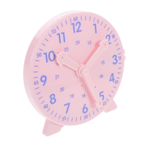 INOOMP Uhr Lehrmittel Uhr Unterrichtsmaterial Zeit Unterricht Klassenzimmer Zeit Unterricht Zeitbedarf Zeit Lehrmittel Kunststoff Rosa von INOOMP