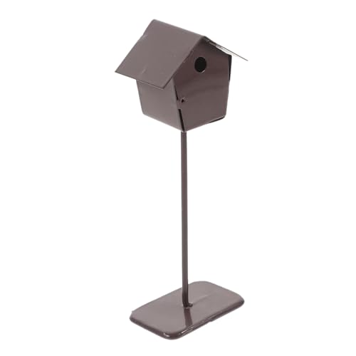 INOOMP Vogelnestdekorationsmodell Puppenhaus Mikro-landschaftsschmuck Zubehör Vogelkäfig-Ornament-Modell Rollenspiel Kleine Vogelkäfig-Requisite Light Brown Schmiedeeisen von INOOMP