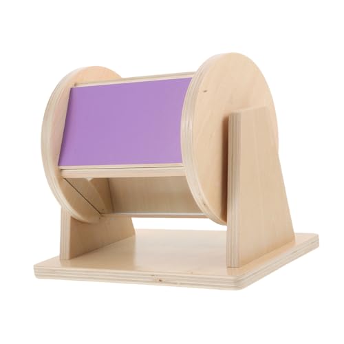INOOMP Vorschulspielzeug Babyspielzeug mit drehender Trommel Lernspielzeug Spinning Toy Farberkennungsspielzeug Montessori- für Kleinkinder Textiltrommel Holz von INOOMP